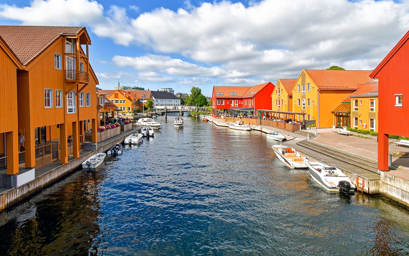 Fiskebrygga district in Kristiansand, Norway